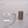 5ml Atacado de Fábrica Frasco para Decantar Perfume Tampa Quadrada de Madeira Sólida Frasco de Perfume Mini Portátil Borrifador de Névoa Fina Frasco de Vidro Vazio