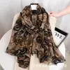 Bufanda Estilo Étnico de Algodón y Lino Balinés, Tamaño Grande, Bufanda de Gasa Ligera y Suave, Chal de Moda y Cálido para Protección Solar para Mamá