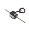 Motor Paso a Paso con Agujero Pasante Micro 28, Bifásico de Cuatro Cables, Motor Paso a Paso con Agujero Pasante Telescópico Frontal y Trasero 28
