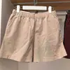 2026 Verano Nuevos Casual Versátil Algodón Cómodo Cintura Elástica Color Sólido Ropa para el Hogar y al Aire Libre Pantalones Cortos para Mujer 482646