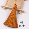 Fabricante de borlas al por mayor colgante de borla corta y gruesa de 8 cm borla de seda de hielo vertical lisa marcapáginas borla para ropa