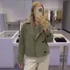Comercio electrónico transfronterizo, Ropa de mujer estilo europeo y americano, El cortavientos de moda más vendido de ZA, estilo capa, corte holgado, con capucha