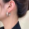 Aretes de Aro Vintage de Lujo Ligero Dorado Brillante Estilo Hong Kong para Mujer Nuevo Diseño Nicho de Aro para Oreja Versátiles