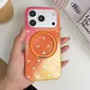 Funda de teléfono de color degradado con estrella pequeña dorada adecuada para Apple 18 Pro Max con soporte magnético, 16/17 para mujer, 15 Pro