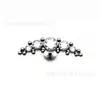 Pendientes de Titanio Fengtai F136, Cilíndricos Soldados, Bolas Redondas, para Hélice, Joyería para Piercings Corporales de Titanio G23