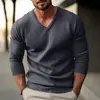 Ropa de punto para hombre de Europa y América, nueva para otoño e invierno, cuello en V, ajustada, fina, de manga larga, suéter para hombre, camisa base