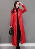 Abrigo de piel de oveja de moda europea y americana de Amazon AliExpress, abrigo largo de moda con solapa de un solo pecho, abrigo de cuero acolchado para mujer.