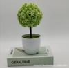 Planta Simulada Bonsái en Maceta Pequeños Adornos Flor Falsa Hortensia Bola de Hierba Decoración para Escritorio de Hogar Oficina