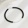 Prata de Lei S925 Ônix Preto Pulseira de Prata Quebrada Personalizada Versátil Prata Quebrada Vários Pulseira de Contas de Duas Peças Pulseira Estilo Luxo Leve para Mulheres