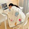 Manta tipo chal de vellón de coral Manta para aire acondicionado Manta para sofá para siesta Manta fina de verano para oficina Manta para siesta infantil