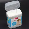150 Palitos de Bambu com Pontas Rosqueadas, Cotonetes de Algodão para Bebê com Pontas Pequenas, Cotonetes Portáteis para Banho e Pedicure, Produtos para Limpeza de Ouvido para Crianças