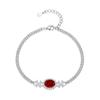 Pulsera de plata de ley S925 de alta calidad, resistente a la decoloración, con topacio natural, color amatista amarilla, joyería al por mayor