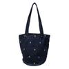 Saco de denim mulheres de grande capacidade saco de ombro moda simples bordado saco de balde cross-border novo saco de tote