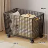 Cesta de almacenamiento para bicicleta de equilibrio con ruedas, organizador de juguetes de hierro móvil de gran capacidad para niños, cesta de almacenamiento para sala de estar del hogar