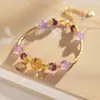 Pulsera de Cristal con Perlas de Cristal Natural Optimizada Pulsera Versátil de Nicho Joyería de Moda de Lujo Ligero Venta al por Mayor para Mujeres