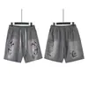 Marca Americana Moderna Transfronteiriça Hellstar Hellstar Shorts Casuais de Alta Qualidade Lavados e Desgastados para Homens e Mulheres Nfc