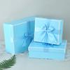En Stock Moño Festival Qixi 520 Caja de Regalo Caja de Embalaje para Regalo Souvenir Azul Cielo Caja de Regalo de Tapa y Base de Moda