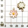 Mezcla 30 Flores Blancas con Goteo de Aceite Nuevos Accesorios de Joyería DIY Rosa Margarita Colgante Pequeño Pendientes Colgante