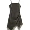 Para Comercio Exterior Transfronterizo Europeo y Americano Ropa de Mujer Aliexpress Más Vendido Verano Sexy Encaje Patchwork Vestido de Tirantes