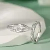 "Gardenia" anillo de pareja un par de anillos con letras de diseño de nicho para hombre y mujer regalo de aniversario Día de San Valentín