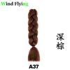 Extensiones de Cabello de un Solo Color Trenzas Jumbo Rastas Africanas Reggae Hip-Hop Trenzas de Boxeo Trenzas Retorcidas 100g