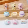 Lindo Dibujo Animado Estéreo Miniatura Gatito y Cachorro Accesorios para Joyería Decoración con Pegamento de Crema Llavero Colgante DIY Resina