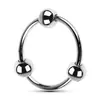 Juguete Sexual Anillo Metálico para Pene, Anillo de Bloqueo de Semen, Anillo Retardante, Anillo para Prepucio, Anillo JJ, Anillo de Tres Bolas, Anillo Fijador de Semen, Acero Inoxidable Sm
