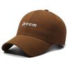 Sombrero Rojo Simple Letra Gorra con Visera para Mujer Primavera y Otoño Protección Solar Sombrero para el Sol Gorra de Béisbol para Hombre Transfronterizo