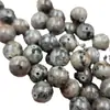 Jade de Hetian blanco y azul de Xinjiang cuentas redondas de jade cuentas sueltas flor negra cuentas de 8 mm diy pulsera antigua collar cuentas de joyería