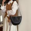 Bolsa de Axila Simples da Moda Nicho Feminina Nova Primavera 2025 Bolsa Sela Cor Sólida Versátil Ombro Único Transversal Bolsa Feminina