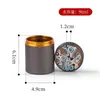 Bote de té de aleación de aluminio, recipiente portátil para viaje, hermético, tamaño pequeño, caja creativa para empaque de té, bote pequeño para té