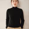 Roupas de Caxemira, Suéter de Caxemira para Mulheres, Gola Alta Curta, Engrossado, Caimento Solto, Novo Suéter Básico de Tricô para Outono e Inverno