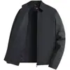 Jaqueta Casaco Masculina Simples de Cor Sólida Nova para Outono/Inverno 2024 Gola Lapela Manga Longa