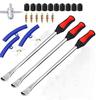 3X Palanca de Neumático de Motocicleta Herramienta Cuchara + 2X Cubierta Protectora de Neumático