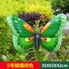 Adornos de Jardín Paisajístico Decoración de Patio Mariposa Grande Simulada Escultura de Fibra de Vidrio Parque Césped Exterior Adornos de Patio