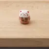 Novos Pingentes de Gato da Sorte com Furo Vertical Acessórios Cerâmica Colorida Contas da Sorte Joias Artesanais DIY