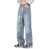 2026 Nuevos Jeans de Primavera y Otoño, Pantalones Anchos Sueltos de Estilo Americano para Hombre, Pierna Recta Versátiles Lavados Casuales Largos