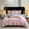 2026 Novo Conjunto de Roupa de Cama Quatro Peças 100% Algodão Escovado Conjunto de Roupa de Cama Espessado Absorvente de Umidade e Quente