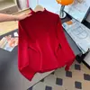 Novo top de malha outonal multicolor Andy de veludo, macio e versátil, com gola semi-alta, para usar como base