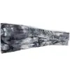 Diadema de pelo tie-dye deportivo europeo y americano para mujer, diadema con volantes Yuejia, banda absorbente de sudor para correr y fitness, pañuelo para la cabeza de ala ancha antiperspirante