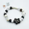 Colección de Cuentas Jingdezhen Cuentas Budistas Pulsera de Cerámica Popular Nuevo Estilo Chino Fresco y Sencillo Estilo Nacional Tejido Puramente Hecho a Mano