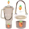 Accesorios Decorativos Stanley Correa de Mano de Cuerda Trenzada Estuche para Labial Llavero Duende Briqueta Funda de Silicona Antideslizante para Taza