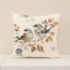 Funda de Cojín de Lino Sintético Más Vendida en Amazon Decoración con Atmósfera Floral de Otoño Funda de Cojín para Respaldo de Asiento Sala de Estar Funda de Almohada Versátil