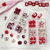 Accesorios para Uñas de Manzana Roja Navideña Rodajas de Fruta Artificial Popular Transfronteriza Resina DIY Diamante para Uñas Usable Accesorios Pequeños