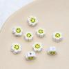 Flor de Color Sonriente Color de Contraste Infantil Cerámica Suave con Cuentas Material diy Joyería Hecha a Mano Aretes Collar Pulsera Accesorios