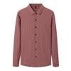 Camisa de Manga Longa de Alta Qualidade para Homens Nova Estilo Primavera 2026 Gola Listras Verticais Roupa de Pai Casual de Negócios Camisa Masculina