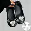 Accesorios para zapatos tipo ballet perforados DIY, accesorios de perlas y pedrería, hebillas de zapato desmontables de alta gama y decoraciones para la superficie del zapato