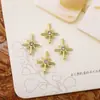 Ornamentos de unha novos transfronteiriços estrela de diamante tridimensional rede japonesa vermelha liga estrela de cinco pontas ornamentos de unha atacado