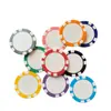 Venta Directa de Fábrica de Fichas de Póker Planas de Doble Barra, Fichas de Póker Texas Hold'Em, Fichas Planas Impresas, Fichas de Póker de Casino