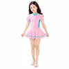 Traje de baño de una pieza para niñas con volantes en los bordes, diseño lindo, shorts de seguridad anti-exposición, traje de baño estilo princesa, adecuado para bebés y niños mayores